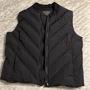 Stylish, useful classic black lightweight puffer vest
